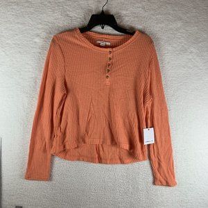 O'Neill‎ Coastal Henley Top Women's Small Desert Flower Relaxed Fit Classic 7991